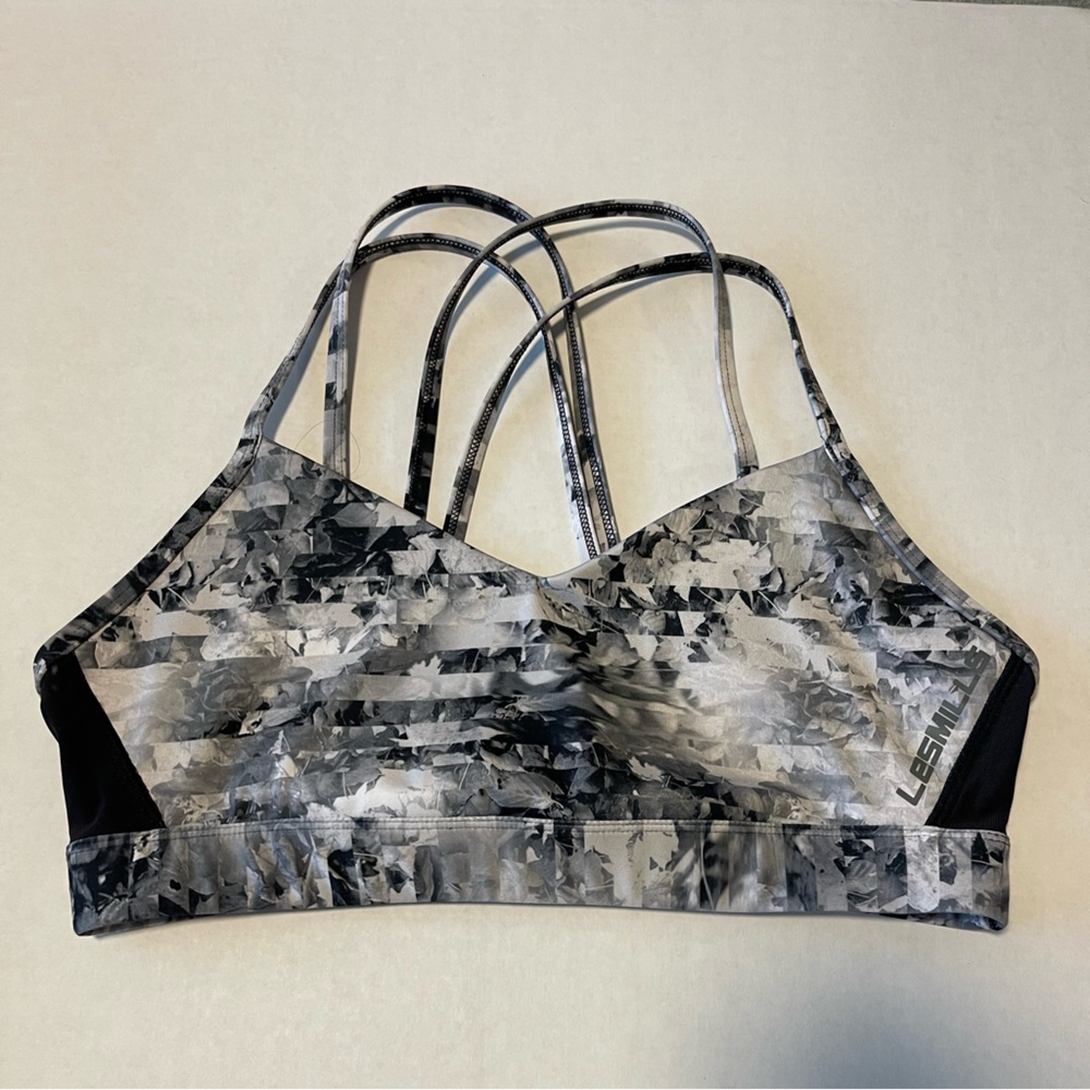 Reebok Sports Bra Strappy Large Gray